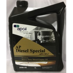 AP Diesel Special , Premium Heavy Duty Disel Engine Oil , API CH4 , 20W50 - 5 Ltr