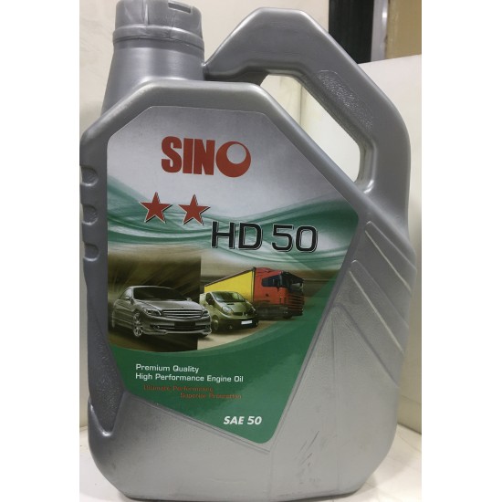 SINO HD 50 , SAE 50 , Premium Quality High Performance Engine Oil - 5 Ltr 