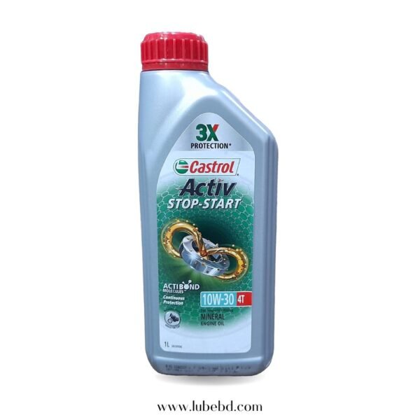 Castrol Activ Stop-Start 4T 10W-30 mineral motorcycle engine oil 1 litre bottle