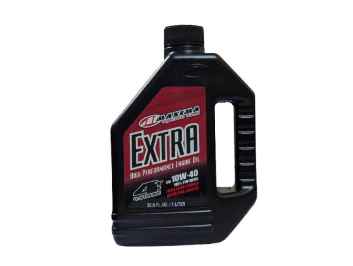 Maxima Racing 10W-40 Motorcycle Engine Oil (1 Litre) bottle