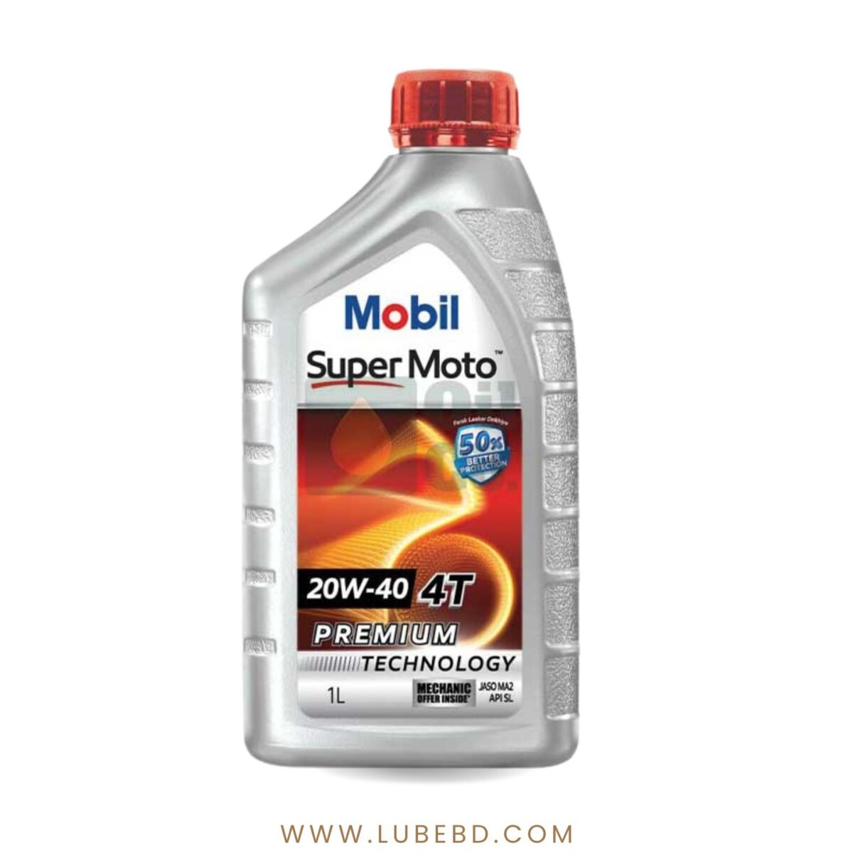 Mobil Super Moto 20W-40 Mineral Motorcycle Engine Oil (1 Litre) bottle