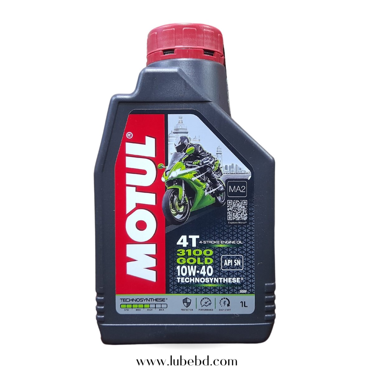 Motul 3100 10W-40 Semi-Synthetic Motorcycle Engine Oil (1 Litre) bottle