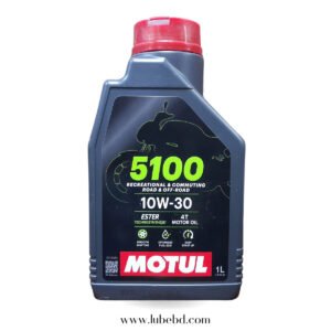Motul 5100 10W-30 FR Semi-Synthetic Motorcycle Engine Oil (1 Litre) bottle