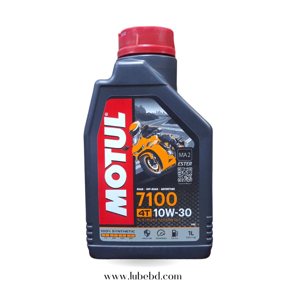 Motul 7100 10W-30 Full Synthetic Motorcycle Engine Oil (1 Litre) bottle