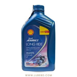 Shell 4T Long Ride 10W-40 Full Synthetic Motorcycle Engine Oil (1 Litre) bottle