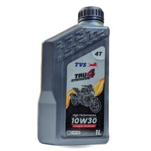 TVS 10W-30 SYN Showroom Full Synthetic Motorcycle Engine Oil (1 Litre) bottle
